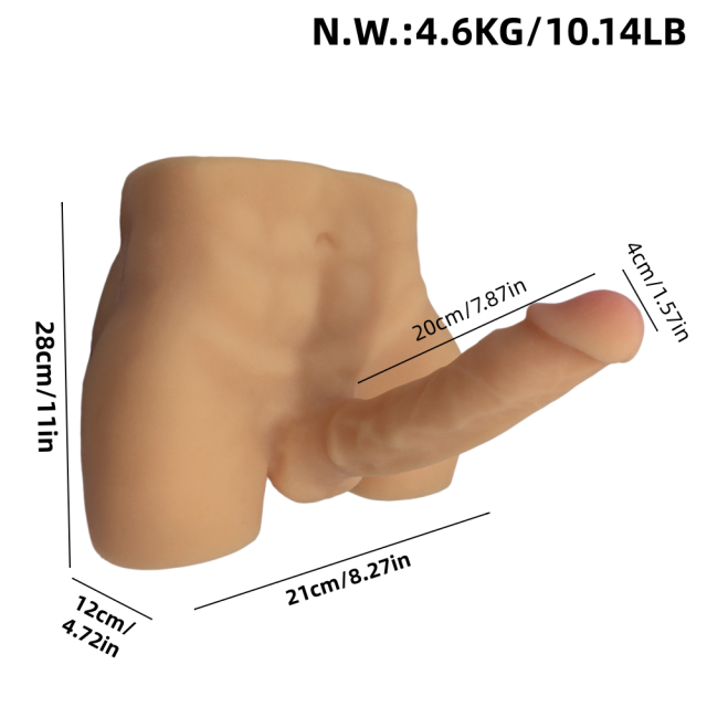 10.14LB Life-Like Flesh/Brown Colored TPR and TPE Sex Doll for Women