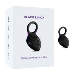 10-Mode Black Rechargeable Waterproof Silicone Vibrating Cock Ring