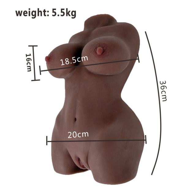 12.13LB Life-Like Flesh/Brown Colored TPR Sex Doll