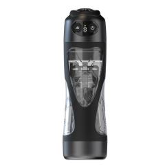 Black App-Controlled Vibrating & Suction Masturbator – 7 Vibrating + 9 Suction Modes with Transparent Sleeve Design