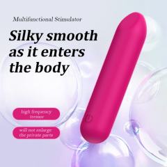 3.74" Magenta Rechargeable Bullet Vibrator – 10 Vibrating Modes Waterproof Mini Massager