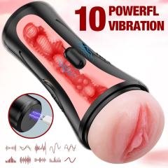 App-Controlled Vibrating Masturbator – 10 Vibrating Modes with Textured Inner Sleeve