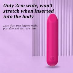 3.74" Magenta Rechargeable Bullet Vibrator – 10 Vibrating Modes Waterproof Mini Massager