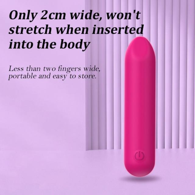 3.74" Magenta Rechargeable Bullet Vibrator – 10 Vibrating Modes Waterproof Mini Massager