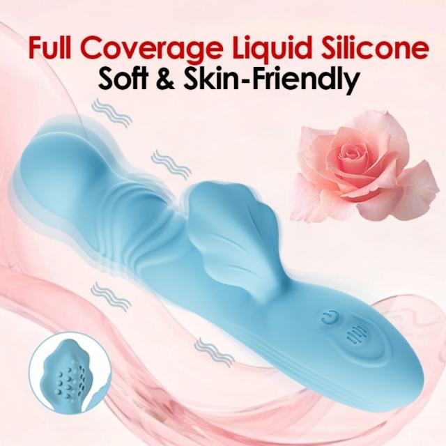 9.85" Blue Rotating Rabbit Vibrator – 7 Vibrating + 7 Rotating Modes