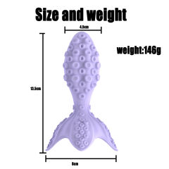 5.00" Purple Rotating Anal Vibrator – 7 Vibrating + 7 Rotating Modes with Wireless Remote Control
