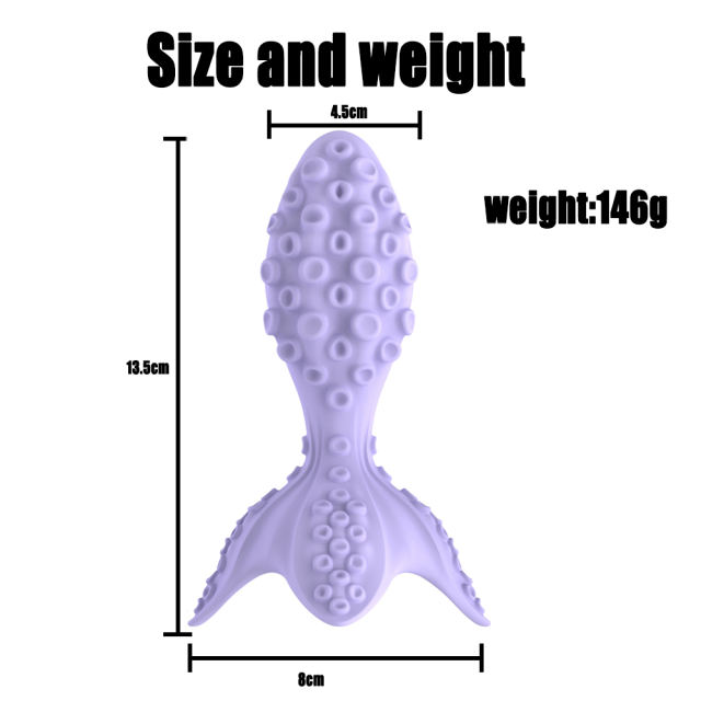 5.00" Purple Rotating Anal Vibrator – 7 Vibrating + 7 Rotating Modes with Wireless Remote Control