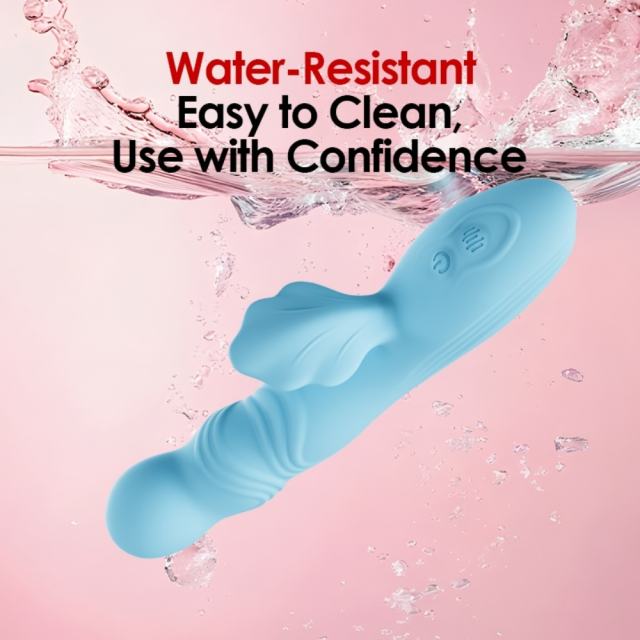 9.85" Blue Rotating Rabbit Vibrator – 7 Vibrating + 7 Rotating Modes
