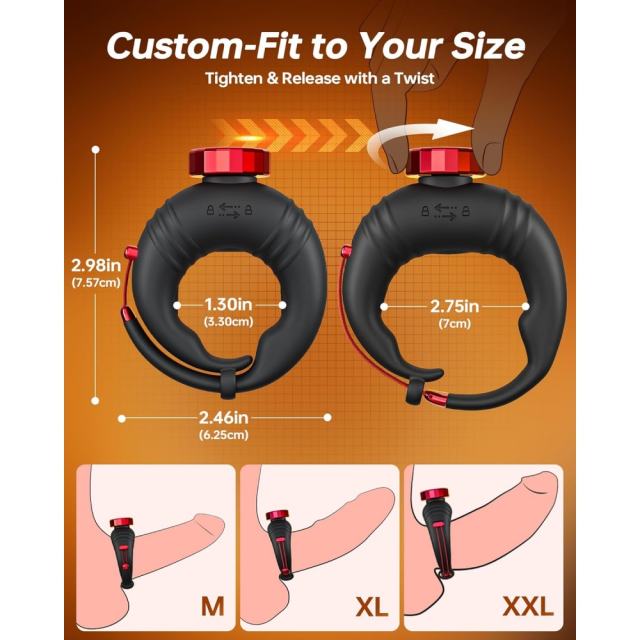 App-Controlled Vibrating Cock Ring – 10 Vibrating Modes