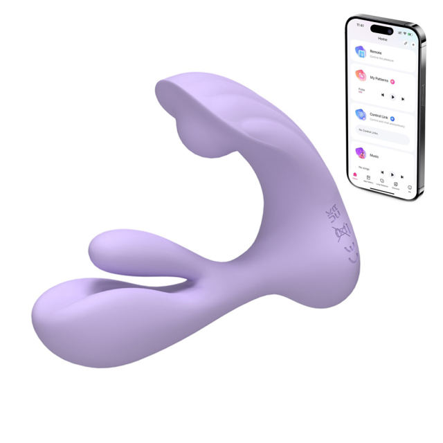 5.12" App-Controlled Rotating Rabbit Vibrator – 10 Vibrating + 3 Rotating Modes