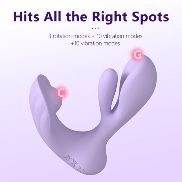 5.12" App-Controlled Rotating Rabbit Vibrator – 10 Vibrating + 3 Rotating Modes