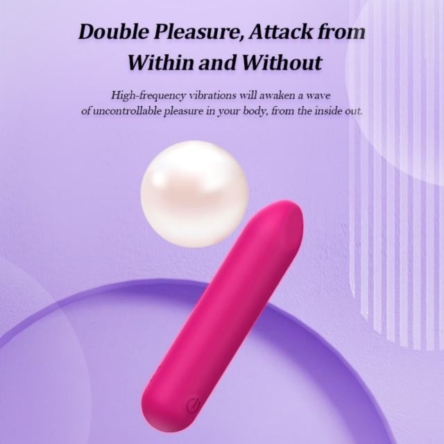 3.74" Magenta Rechargeable Bullet Vibrator – 10 Vibrating Modes Waterproof Mini Massager