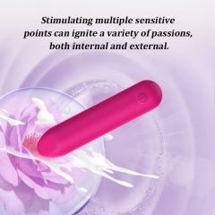 3.74" Magenta Rechargeable Bullet Vibrator – 10 Vibrating Modes Waterproof Mini Massager