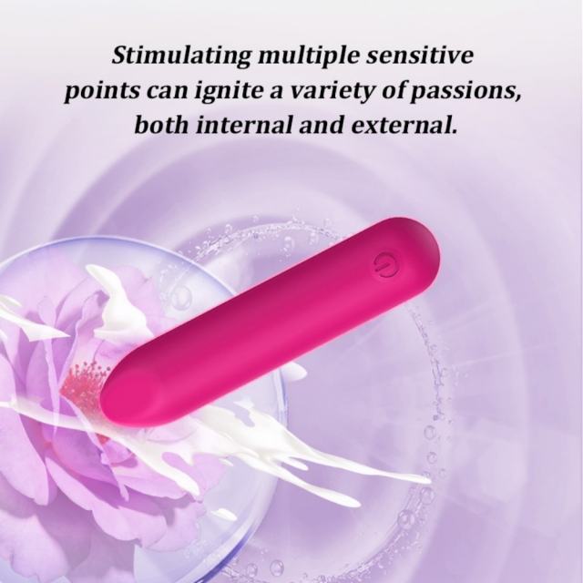 3.74" Magenta Rechargeable Bullet Vibrator – 10 Vibrating Modes Waterproof Mini Massager