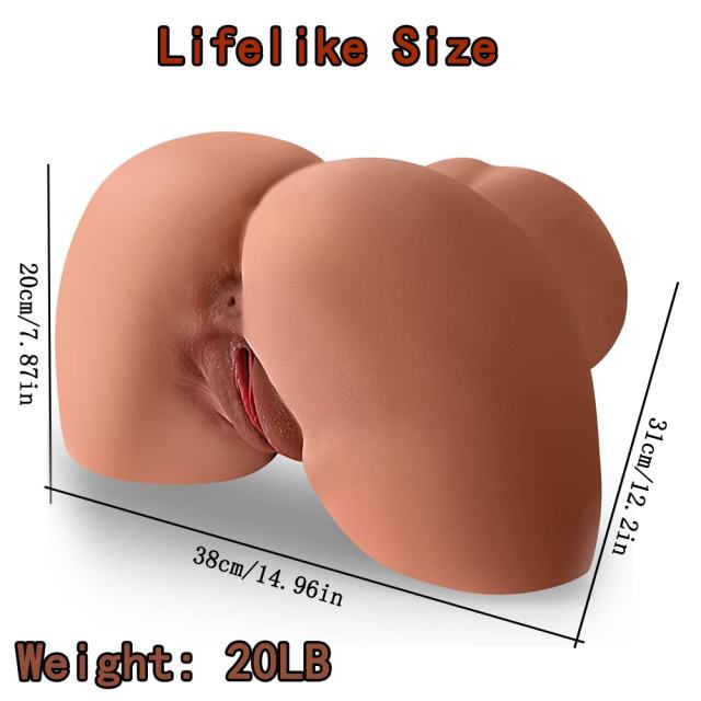 19.84LB Life-Like Flesh/Brown Colored TPE Sex Doll