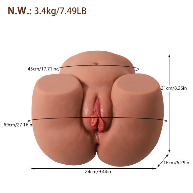 7.50LB Life-Like Flesh/Brown Colored TPE Sex Doll