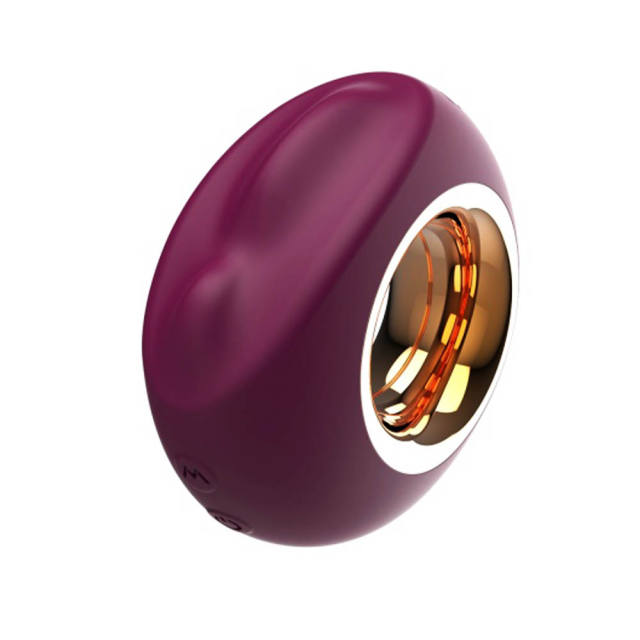 Customizable   10 Modes Red Rechargeable Waterproof Silicone Vibrator with Tapping Function