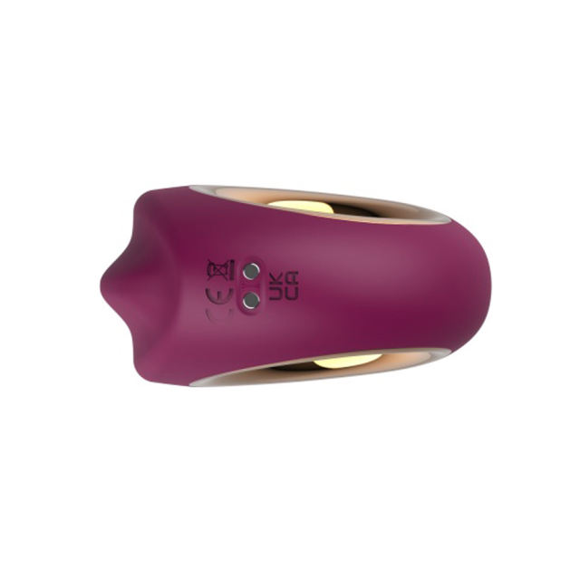 Customizable   10 Modes Red Rechargeable Waterproof Silicone Vibrator with Tapping Function