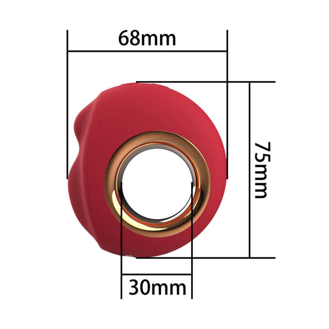 Customizable   10 Modes Red Rechargeable Waterproof Silicone Vibrator with Tapping Function
