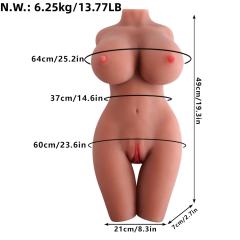 13.77LB Life-Like Flesh/Brown Colored TPE Sex Doll