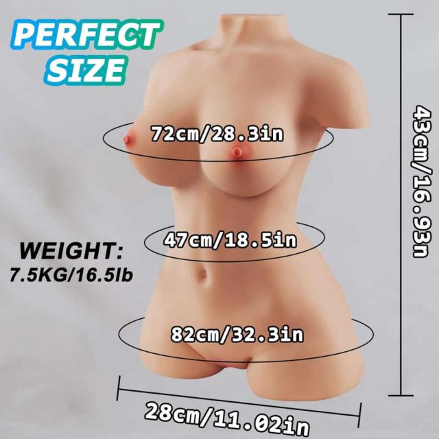 17.02LB Life-Like Flesh/Brown Colored TPE Sex Doll