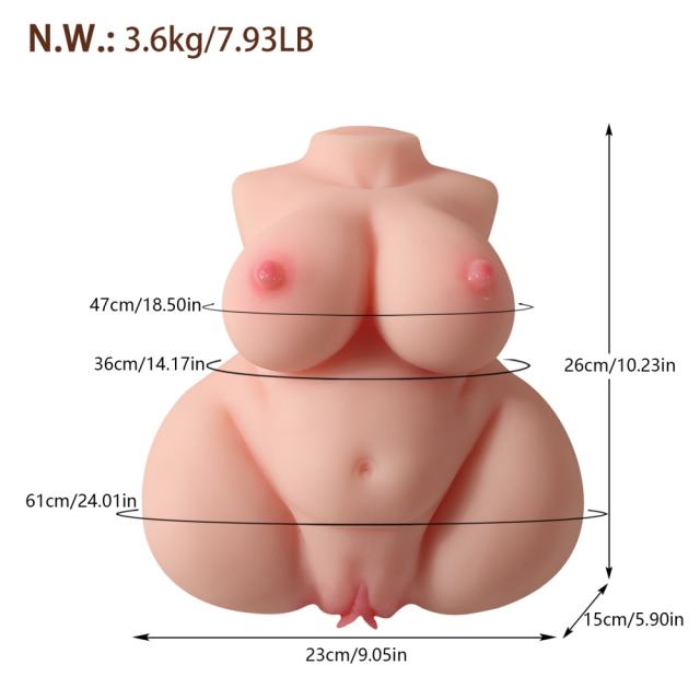 7.94LB Life-Like Flesh/Brown Colored TPE Sex Doll