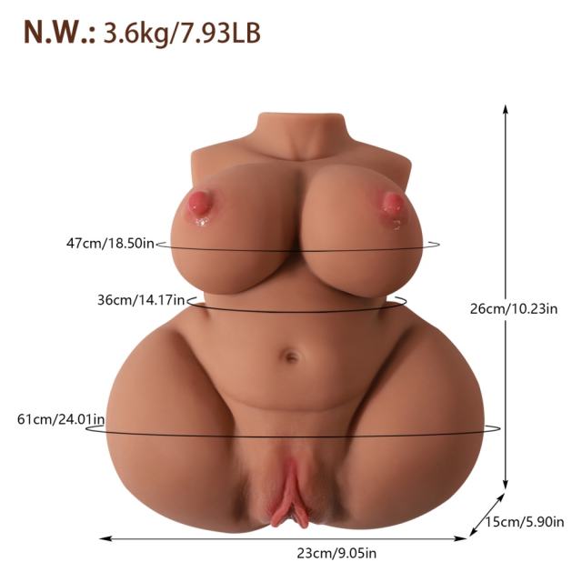 7.94LB Life-Like Flesh/Brown Colored TPE Sex Doll