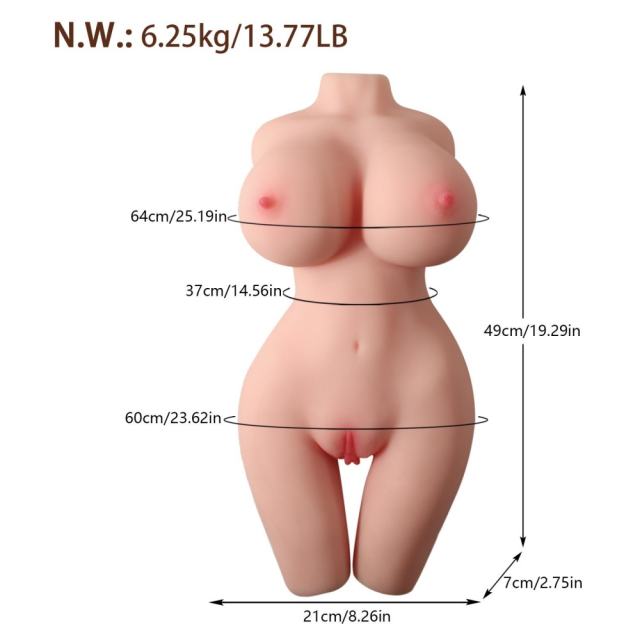 13.77LB Life-Like Flesh/Brown Colored TPE Sex Doll