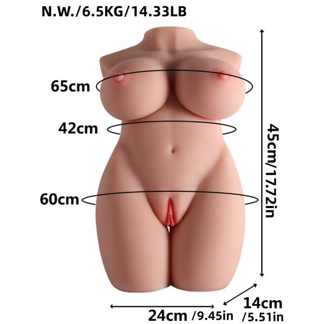 14.33LB Life-Like Flesh/Brown Colored TPE Sex Doll