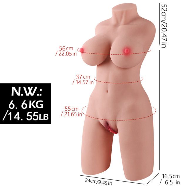 14.55LB Life-Like Flesh/Brown Colored TPE Sex Doll