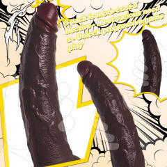 3-Piece Brown Silicone Realistic Dildo Set with Strong Suction Cups