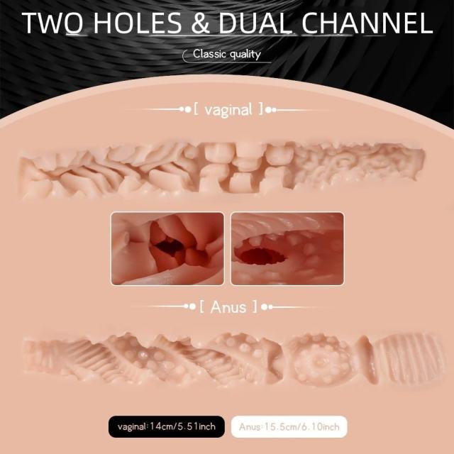 20.28LB Life-Like Flesh/Brown Colored TPE Sex Doll with Sucking and Vibrating