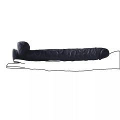 17" Extremely Large Black Silicone Dildo with Strong Suction Cup – 13.79" Insertable Length