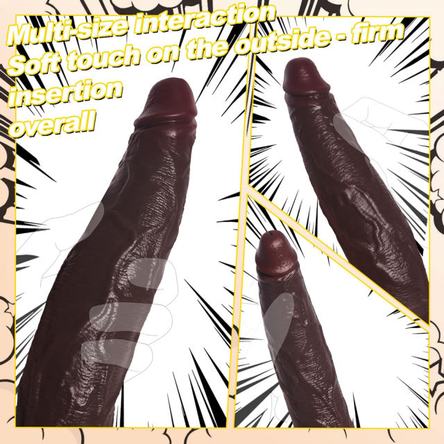 3-Piece Brown Silicone Realistic Dildo Set with Strong Suction Cups