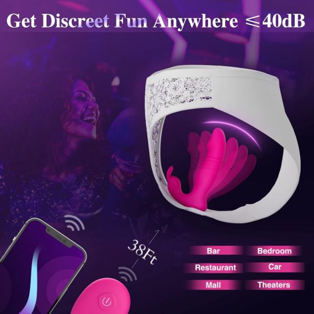 5.32" App-Controlled Thrusting Rabbit Vibrator – 9 Vibrating + 9 Thrusting Modes with Wireless Remote Control