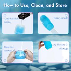 Blue Textured TPE Male Masturbator with Storage Case