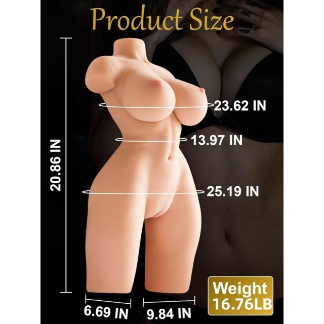 16.76LB Life-Like Flesh/Brown Colored TPE Sex Doll