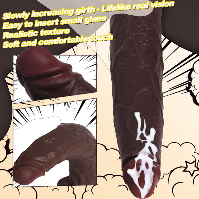 3-Piece Brown Silicone Realistic Dildo Set with Strong Suction Cups