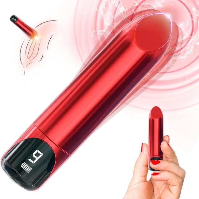 9-Speed Rechargeable Bullet Vibrator with LED Display