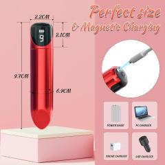 9-Speed Rechargeable Bullet Vibrator with LED Display