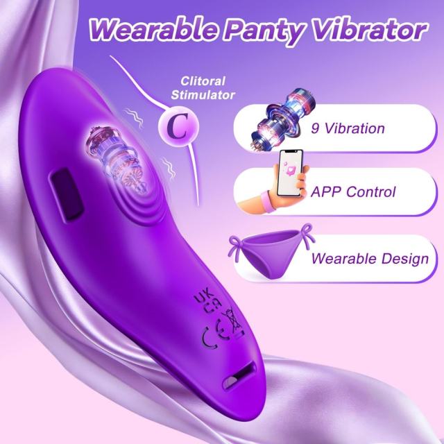 App-Controlled Butterfly Lace Panty Vibrator – 9 Vibrating Modes with Wearable Design