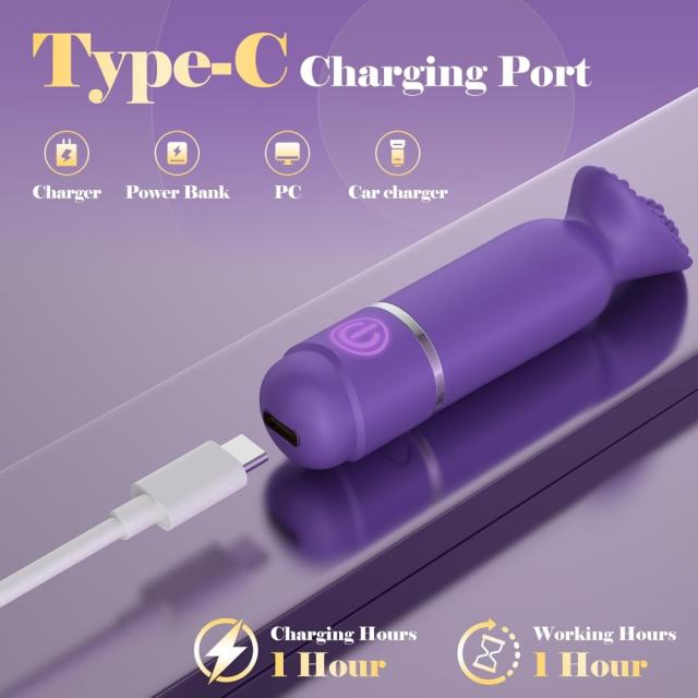 Rechargeable Clitoral Vibrator Kit with 5 Interchangeable Silicone Attachments – 10 Vibrating Modes
