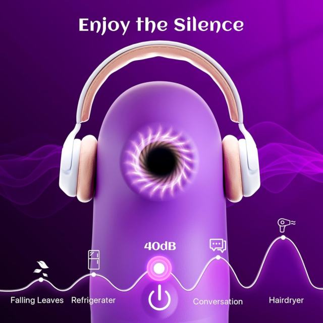 4.96" Purple Rechargeable Suction Massager – 7 Suction Modes