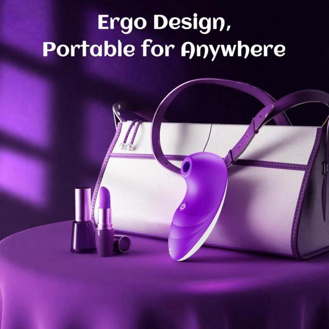 4.96" Purple Rechargeable Suction Massager – 7 Suction Modes