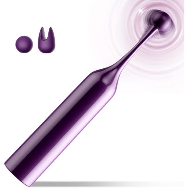 5.71" Rechargeable Clitoral Vibrator with Interchangeable Silicone Attachments – 10 Vibrating Modes