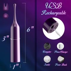 5.71" Rechargeable Clitoral Vibrator with Interchangeable Silicone Attachments – 10 Vibrating Modes