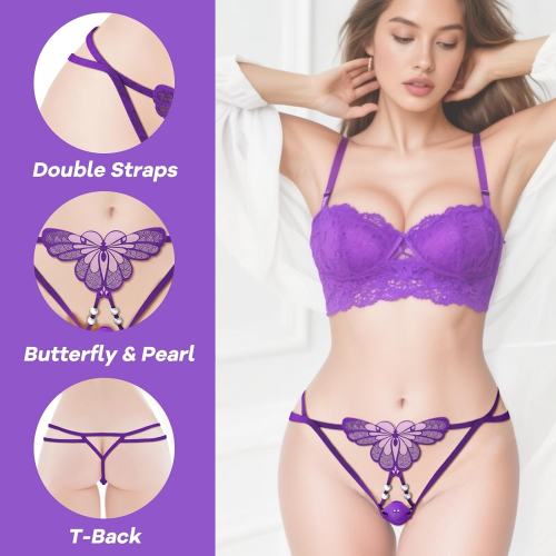 App-Controlled Butterfly Lace Panty Vibrator – 9 Vibrating Modes with Wearable Design
