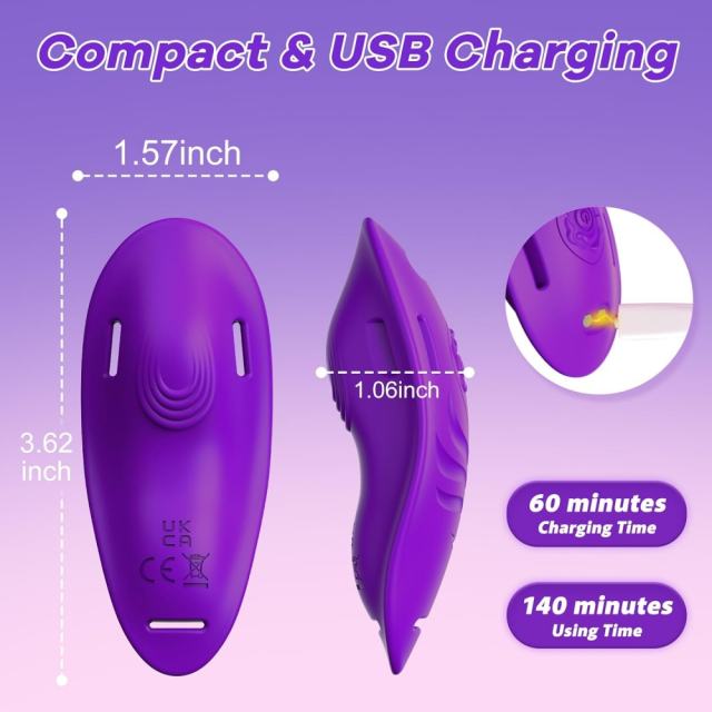 App-Controlled Butterfly Lace Panty Vibrator – 9 Vibrating Modes with Wearable Design