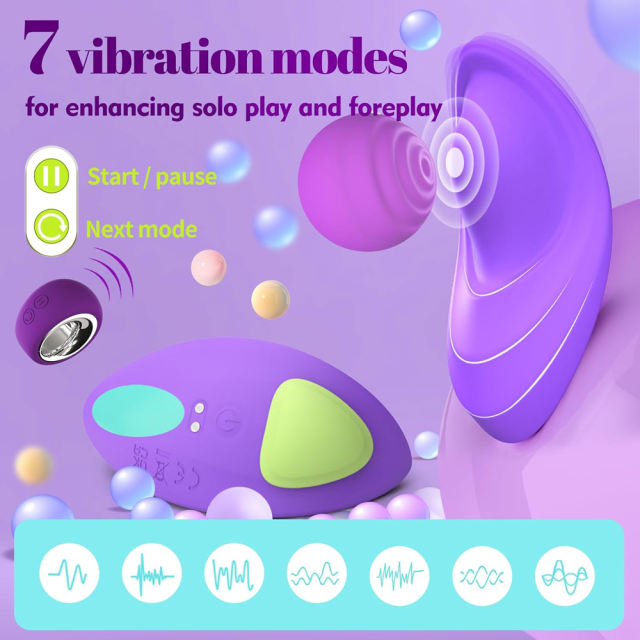 Purple Rechargeable Wearable Panty Vibrator – 7 Vibrating Modes with Remote Control