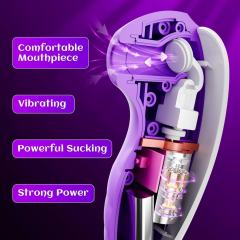 4.96" Purple Rechargeable Suction Massager – 7 Suction Modes